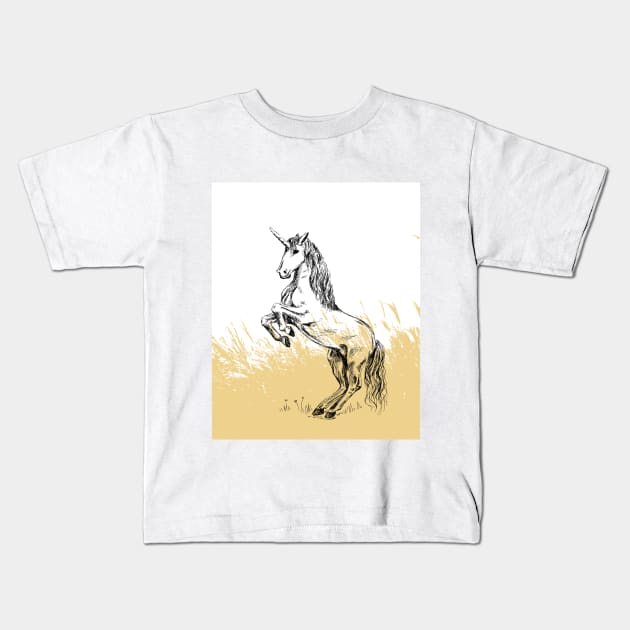 Unicorn print Kids T-Shirt by rachelsfinelines